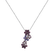 Diamond necklace with Amethyst, Spinel and Tourmaline Ethereal Bloom2