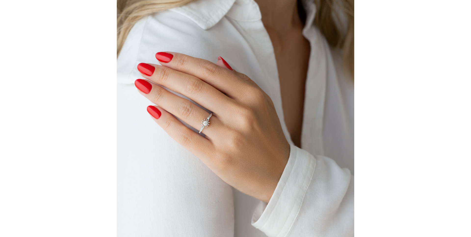 Diamond ring Sparkle Ribbon