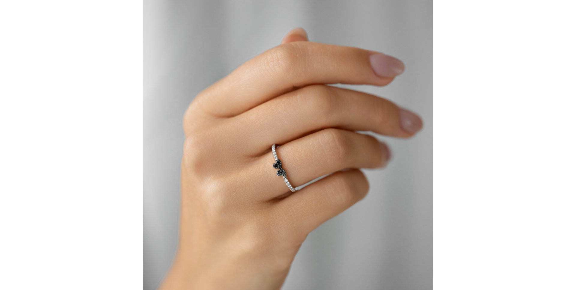 Diamond ring Double Hearts