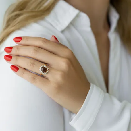 Diamond ring with Quartz Diamond Euphoria