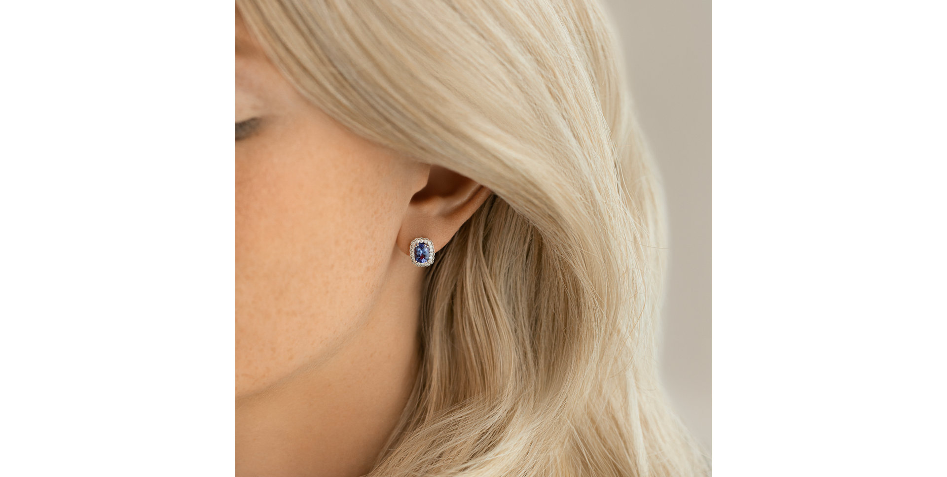 Diamond earrings with Tanzanite Seraph Grace