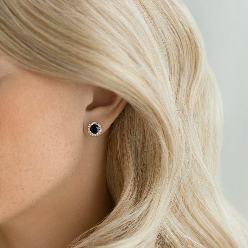 Diamond earrings with Sapphire Royal Allure