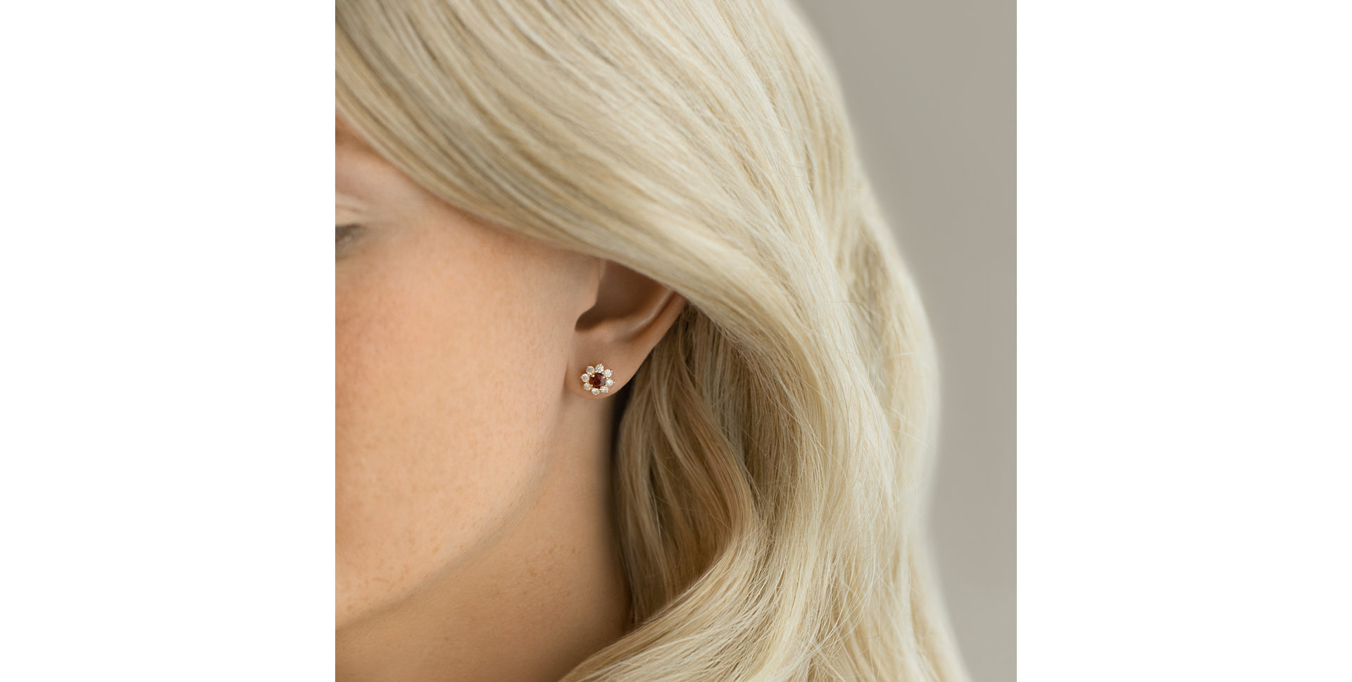 Diamond earrings with Sapphire Celestial Romance