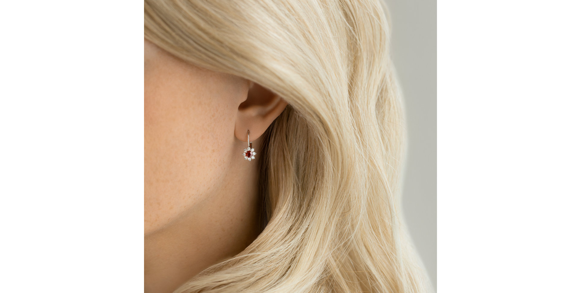 Diamond earrings with Sapphire Celestial Romance