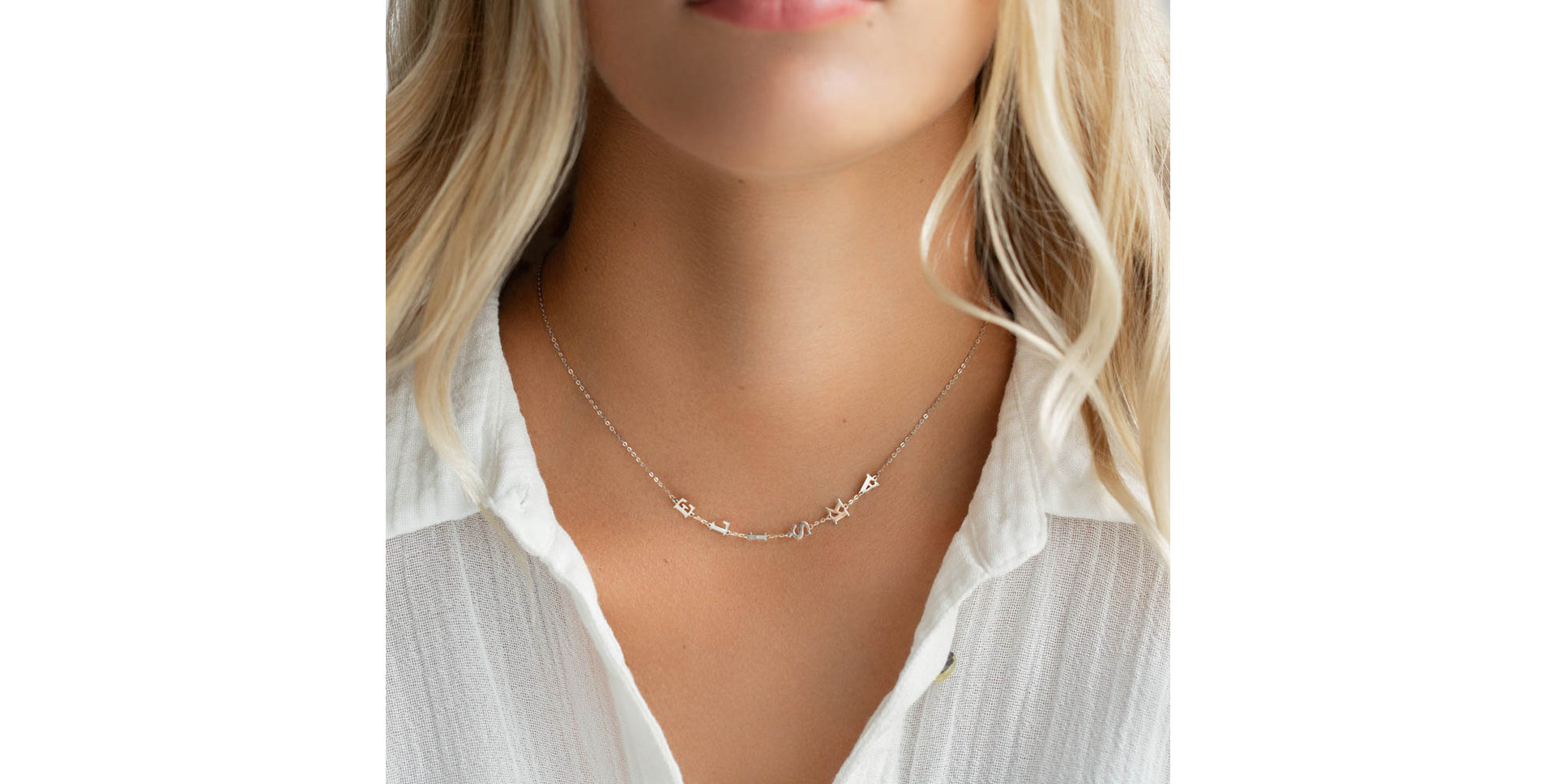 Diamond necklace Big Letters