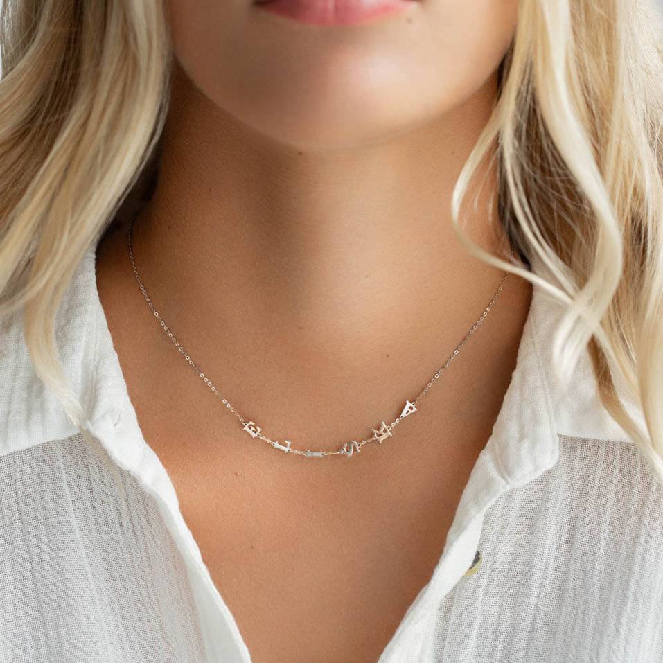 Diamond necklace Big Letters