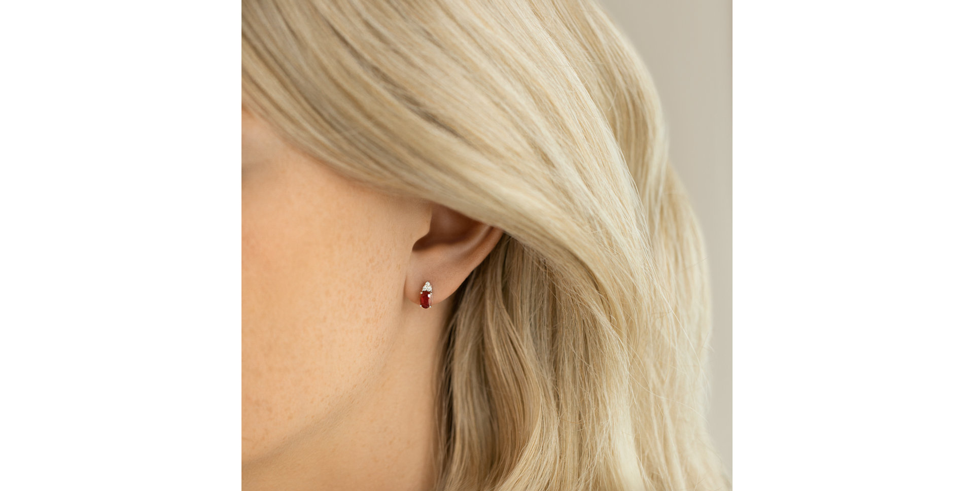 Diamond earrings with Ruby Mystery Secrets