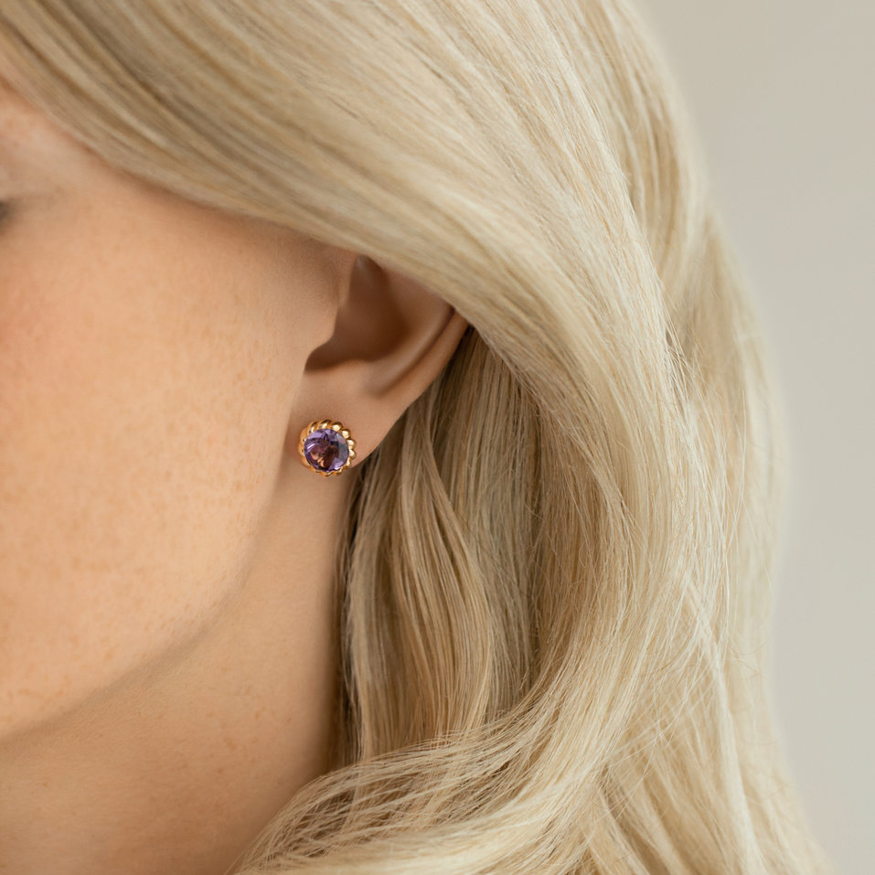 Earrings with Amethyst Witching Goddess