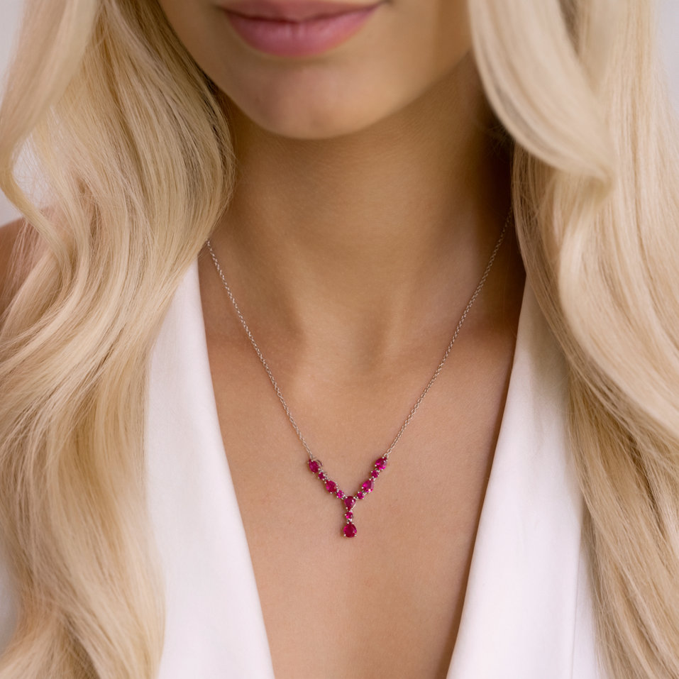 Necklace with Ruby Deflagration