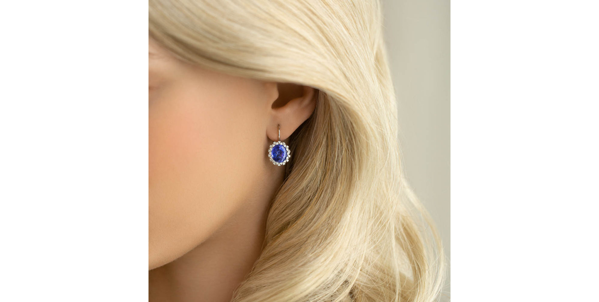 Diamond earrings with Tanzanite Tanzania Dream