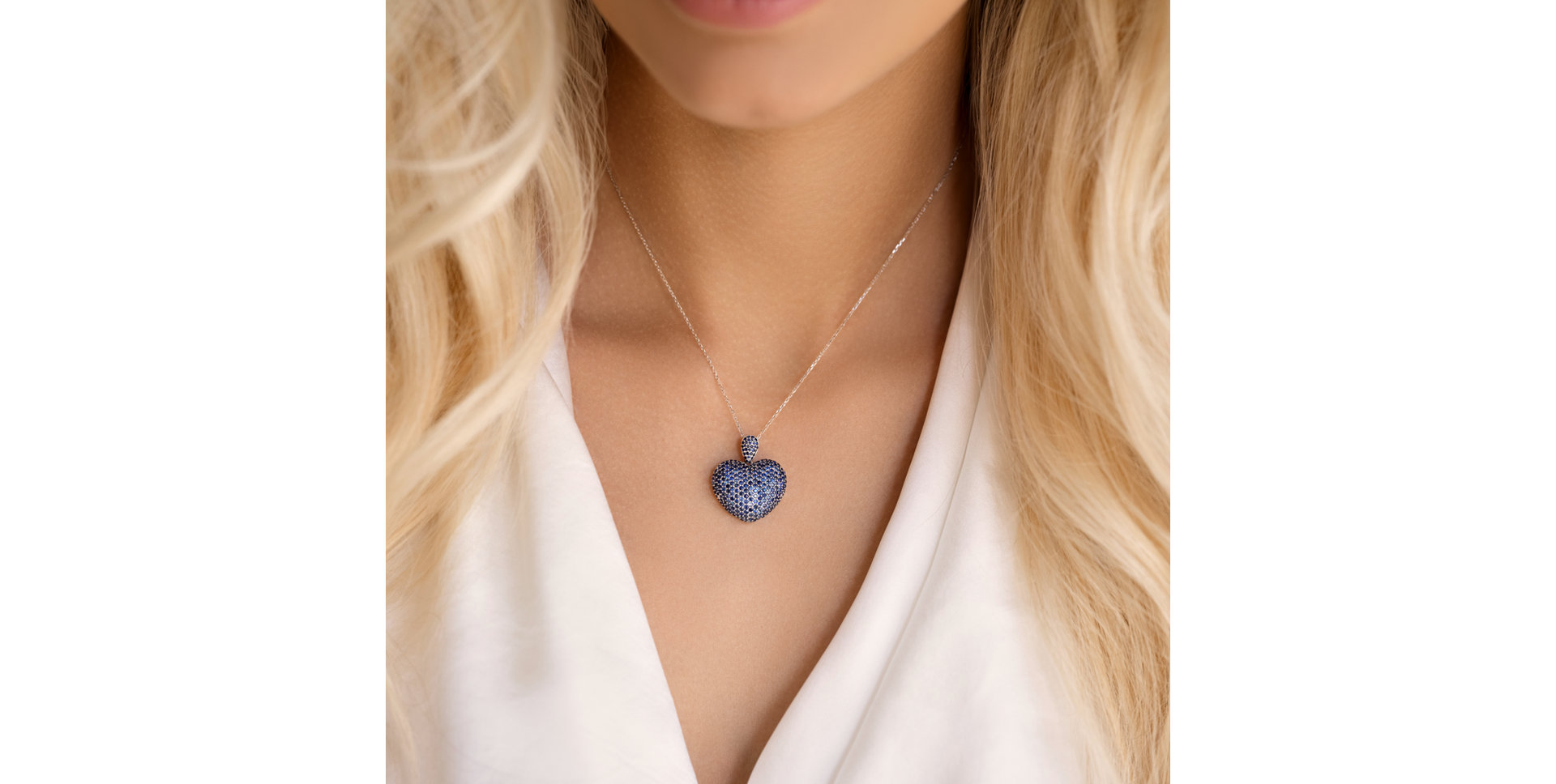 Pendant with Sapphire Heart Brilliance