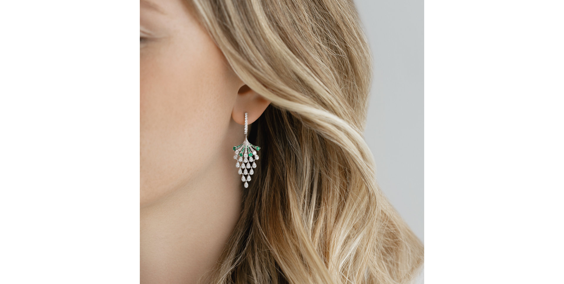 Earrings with black and white diamonds Royal Mesh