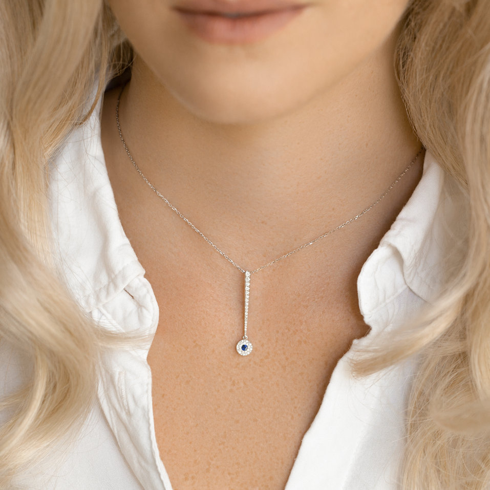 Diamond pendant with Ruby Sparkling Exclamation