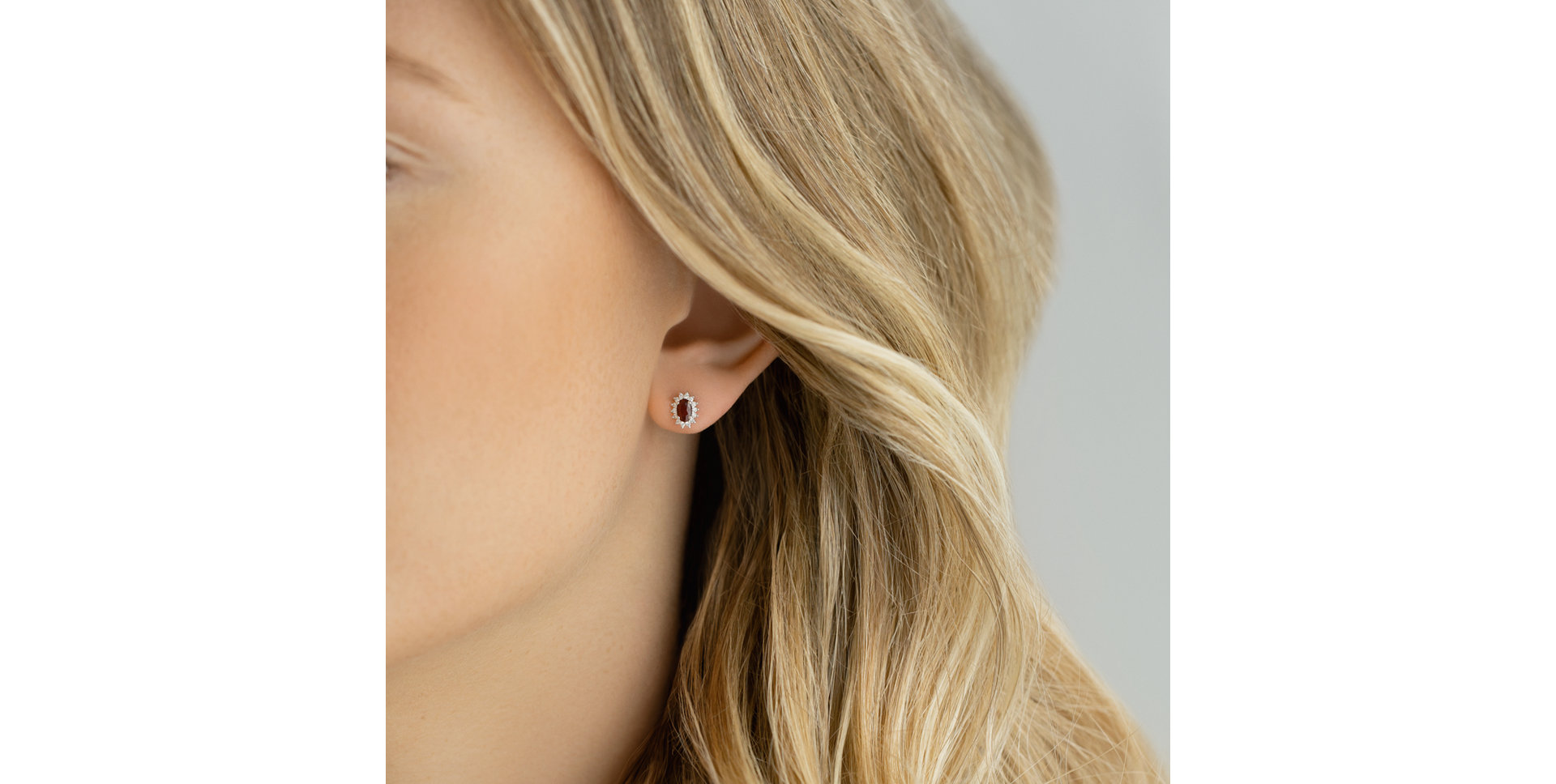 Diamond earrings with Ruby Princess Sparkle