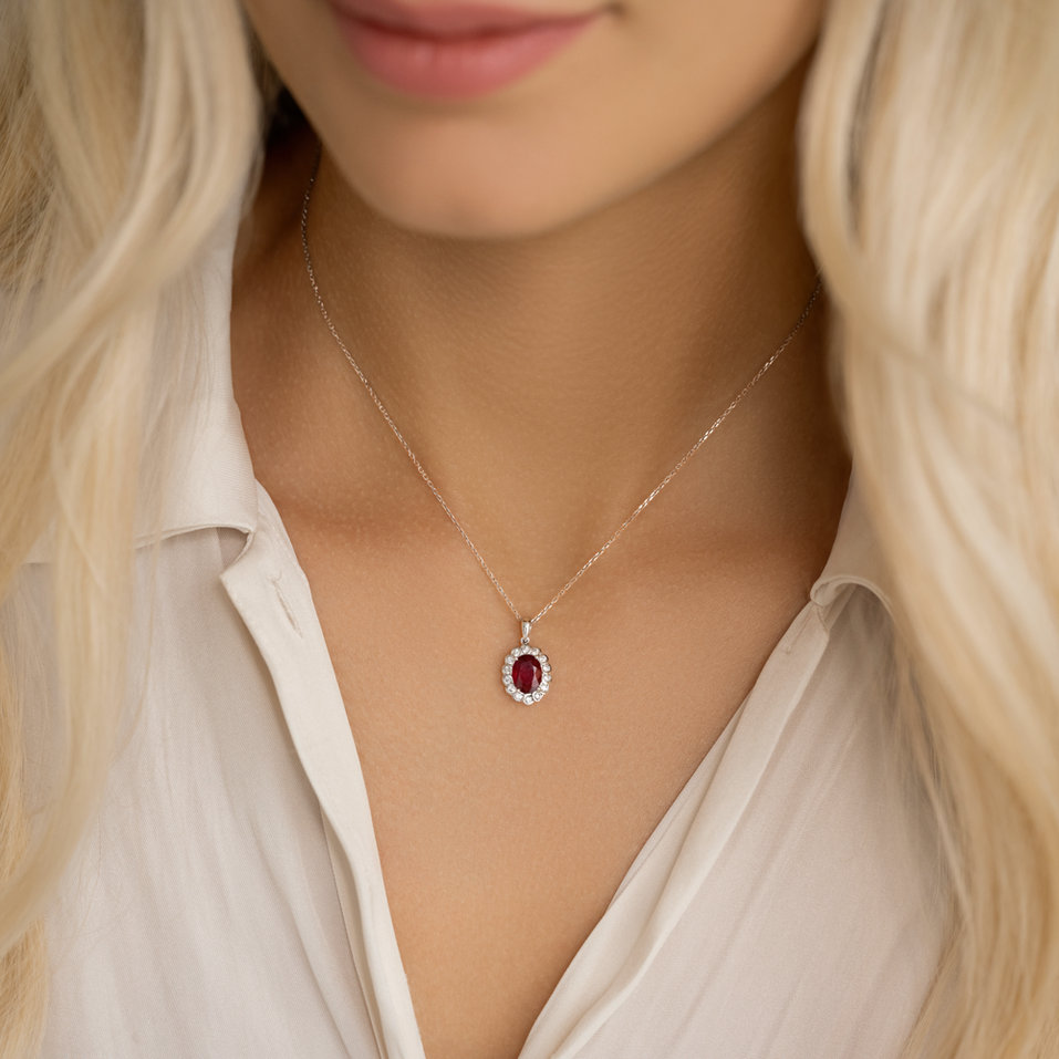 Diamond pendant with Emerald Princess Brilliance