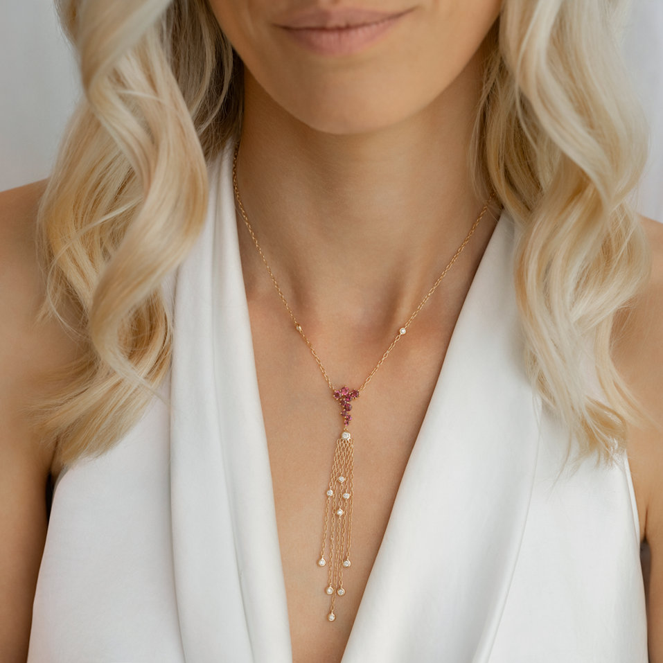 Diamond necklace with Tourmalíne Sultan Heart