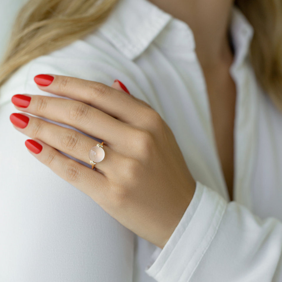 Diamond ring with Topaz Heaven Czarina