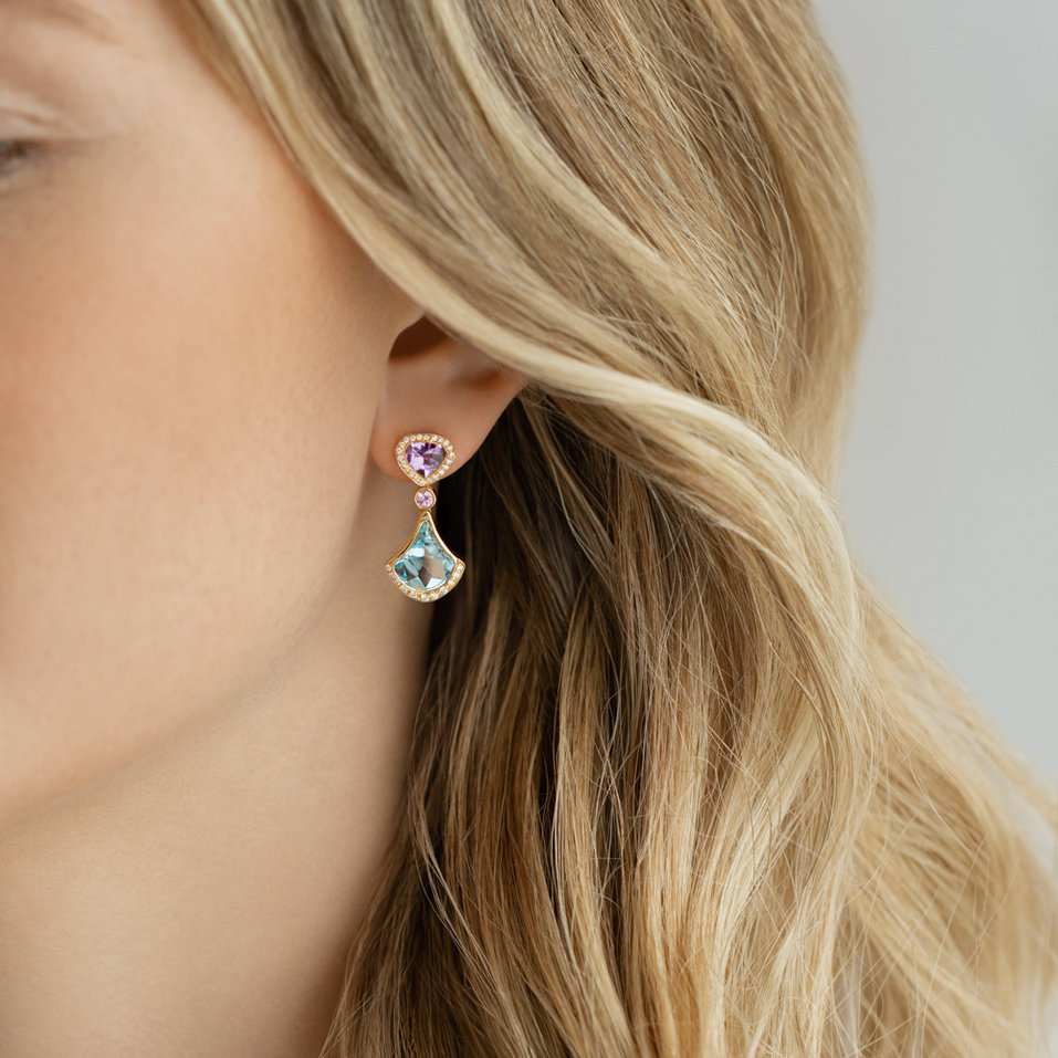 Diamond earrings and gemstones Opulent Adornments