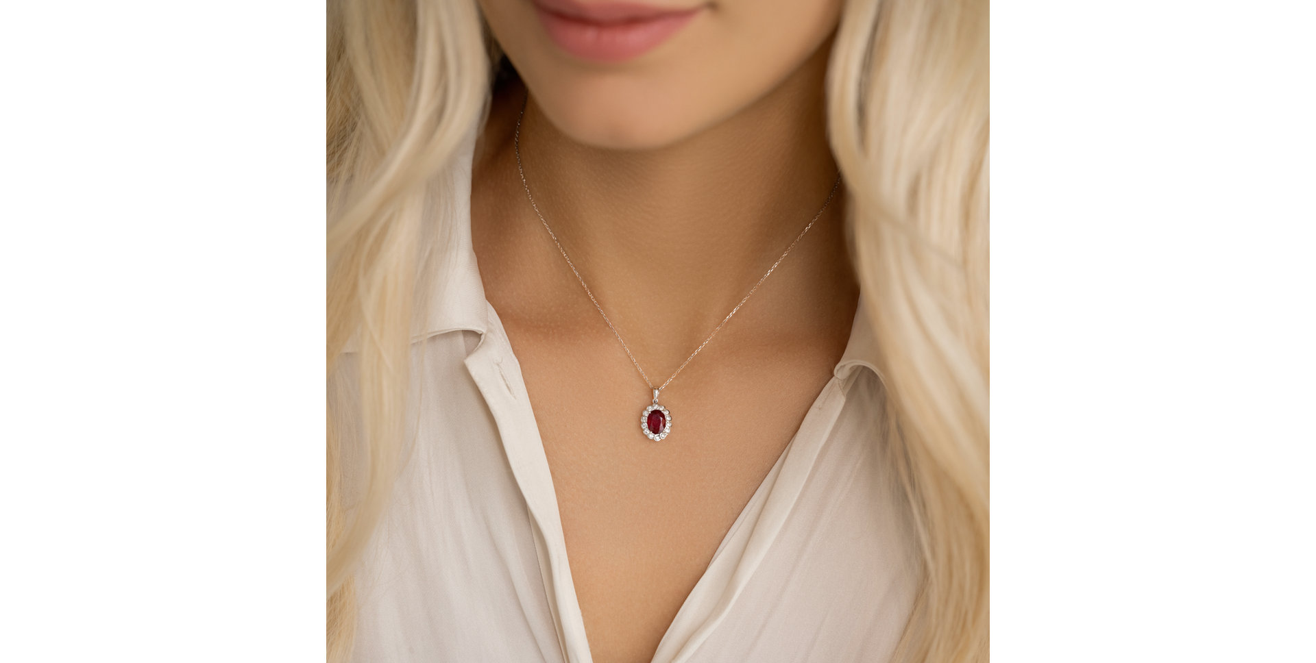 Diamond pendant with Tanzanite Glamour Princess