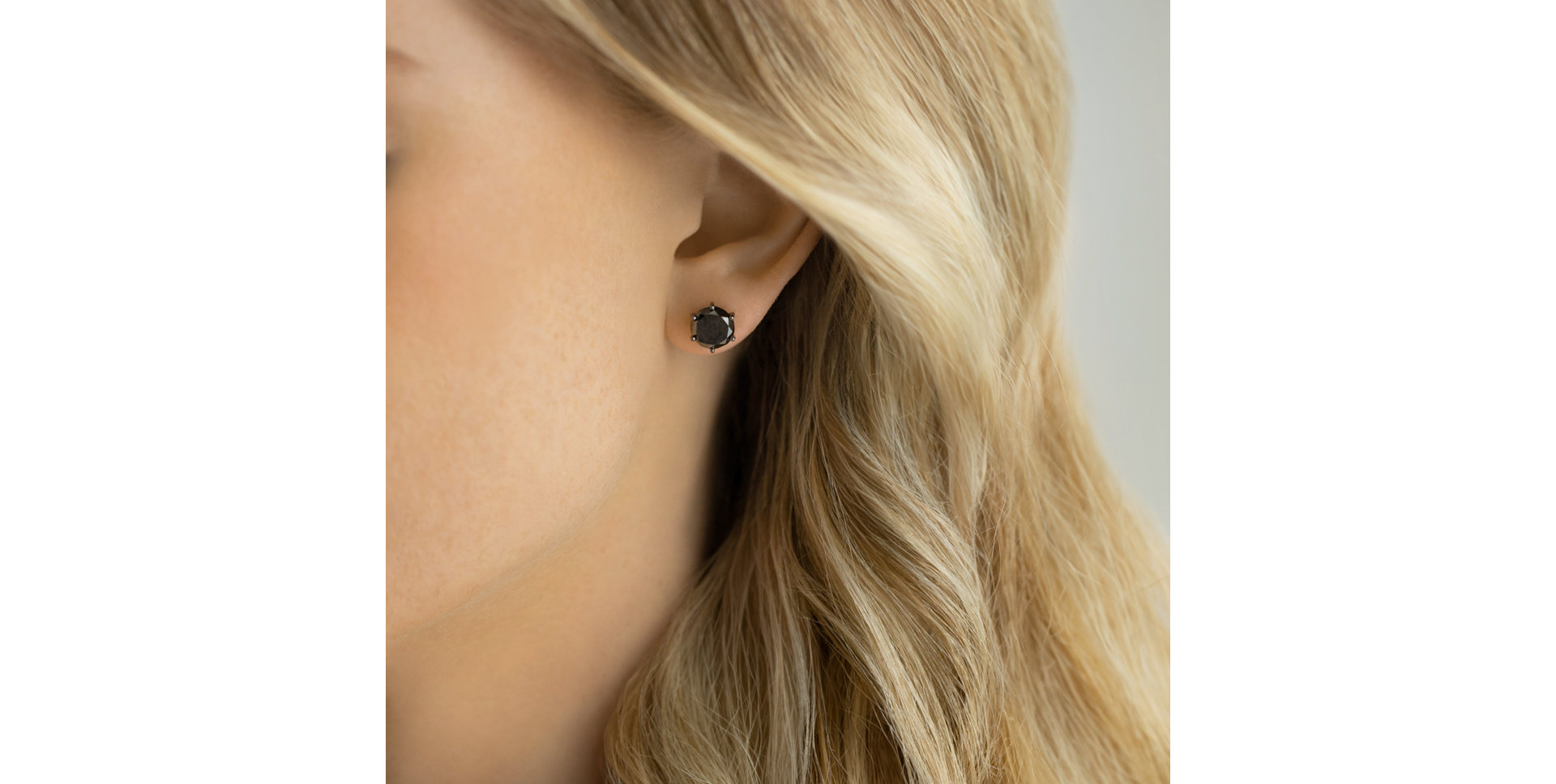 Earrings with black diamonds Vesper Romance