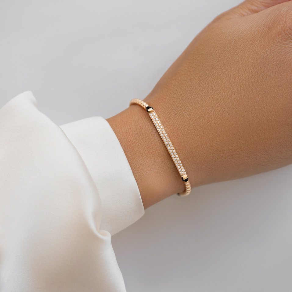 Bracelet with diamonds Shamballa