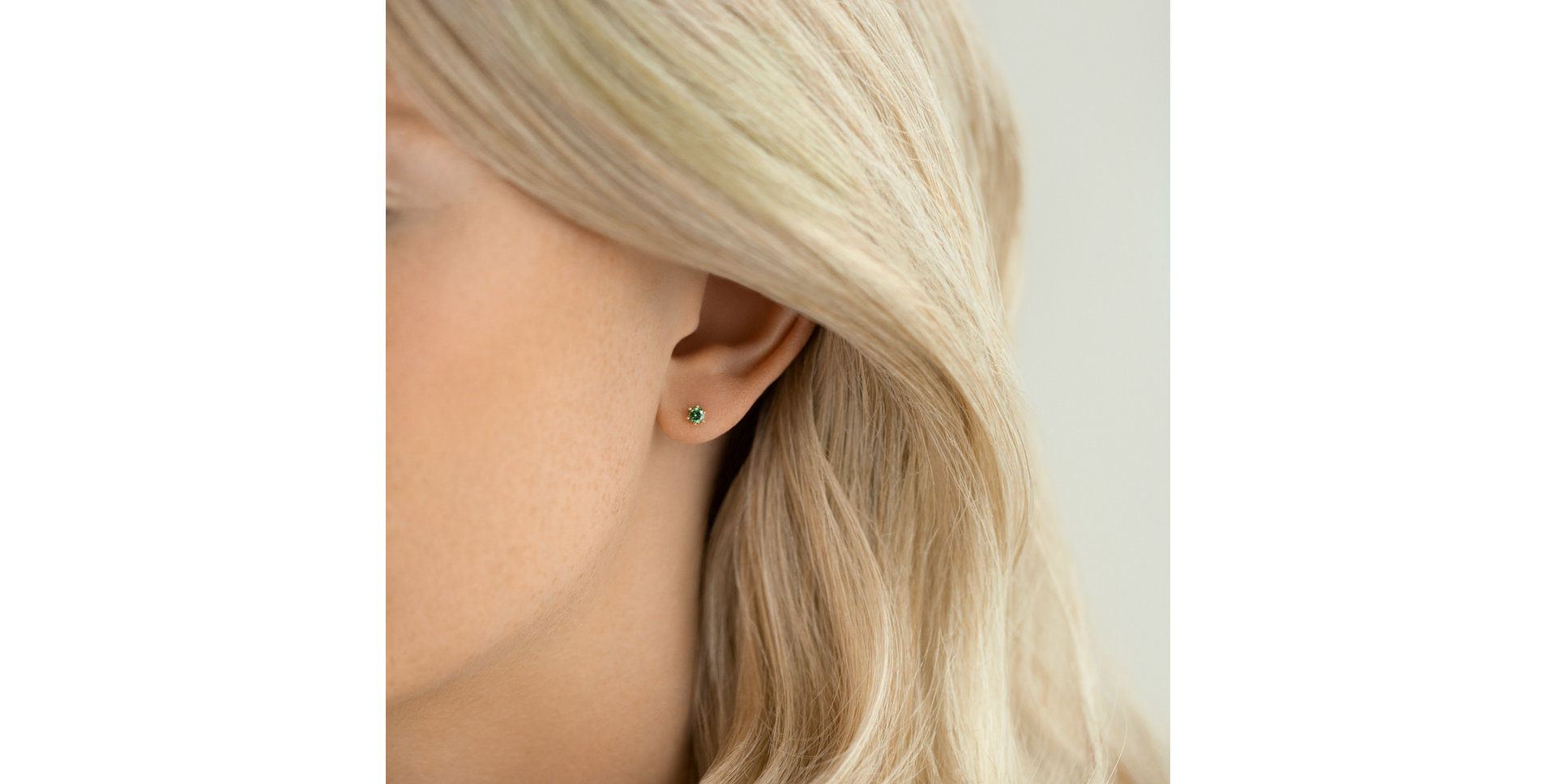 Earrings with green diamonds Vesper Romance