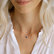 Diamond necklace with Chalcedony Genevieve4