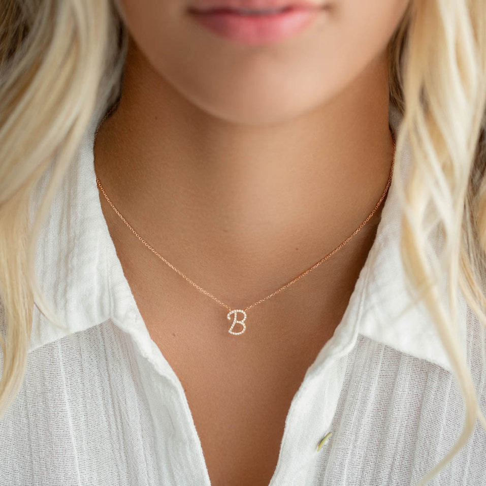 Diamond necklace Curly Glitter I