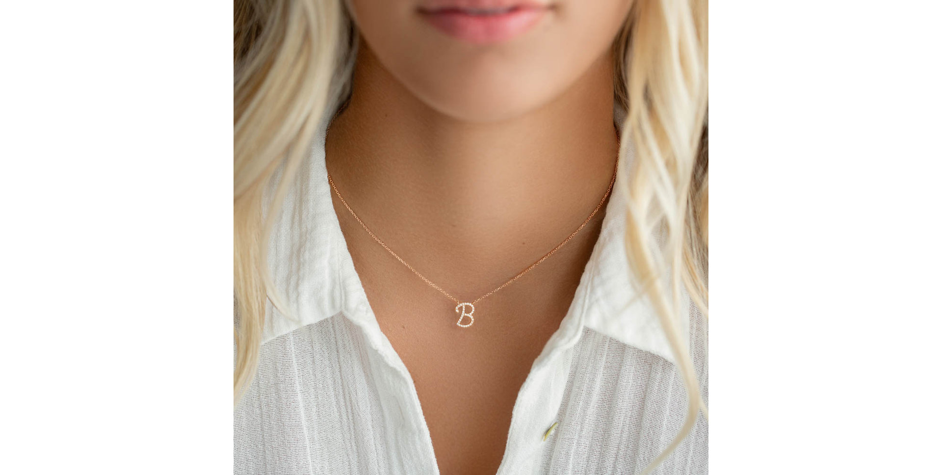 Diamond necklace Curly Glitter O