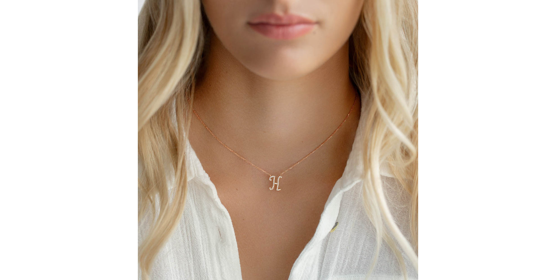 Diamond necklace Curly Glitter W