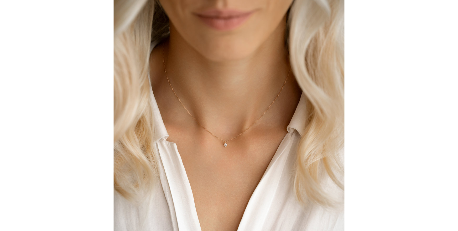 Diamond necklace Shiny Flower