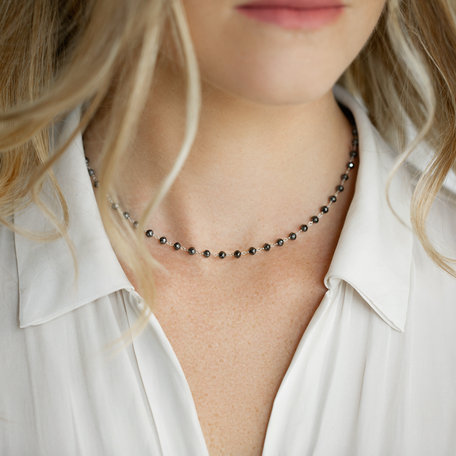 Necklace with black diamonds Dark Melody