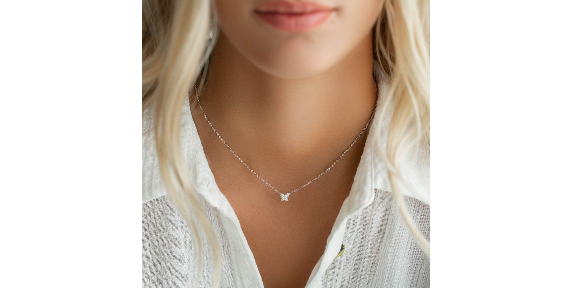 Diamond necklace Magic Butterfly