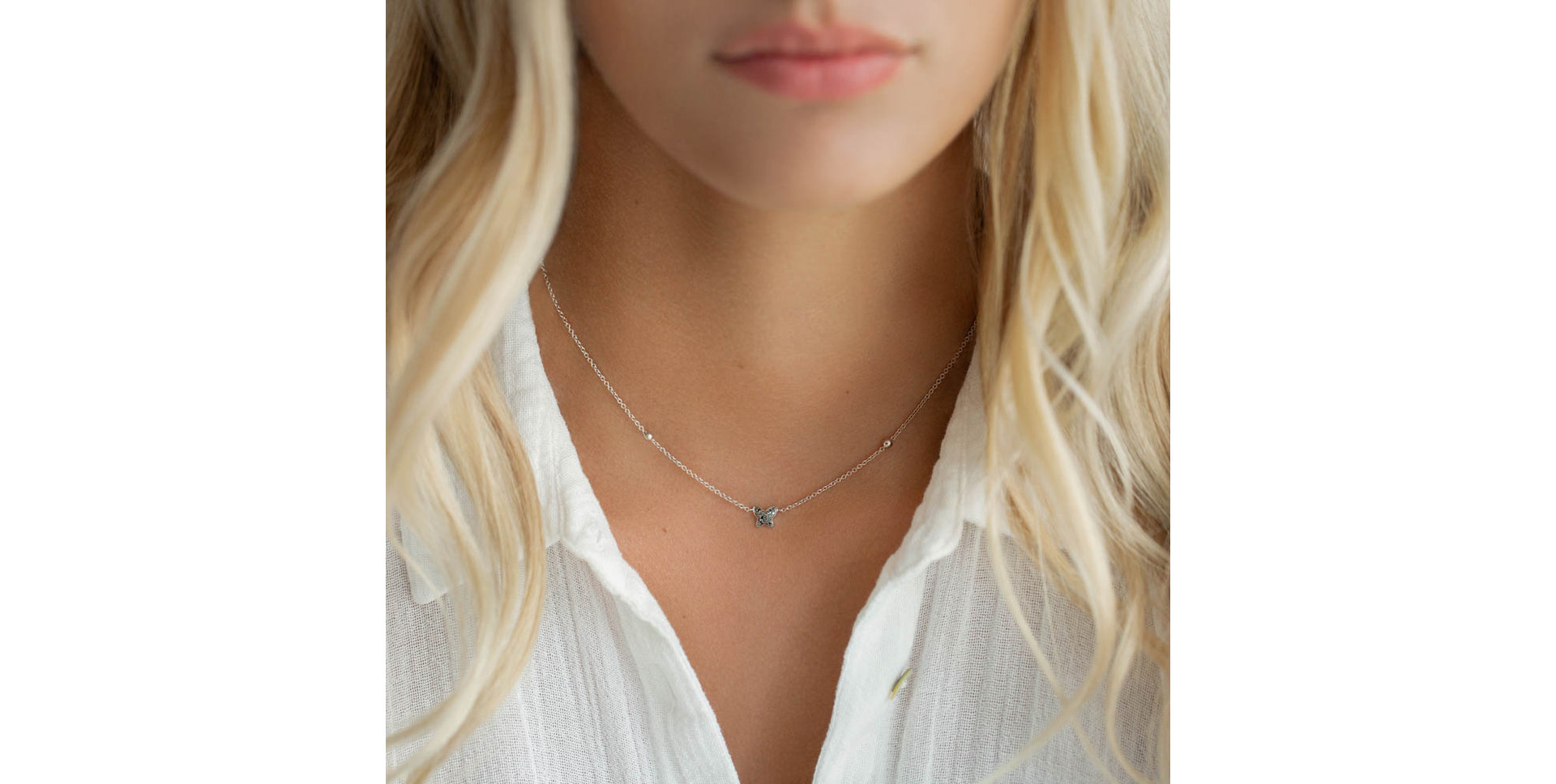 Diamond necklace Magic Butterfly