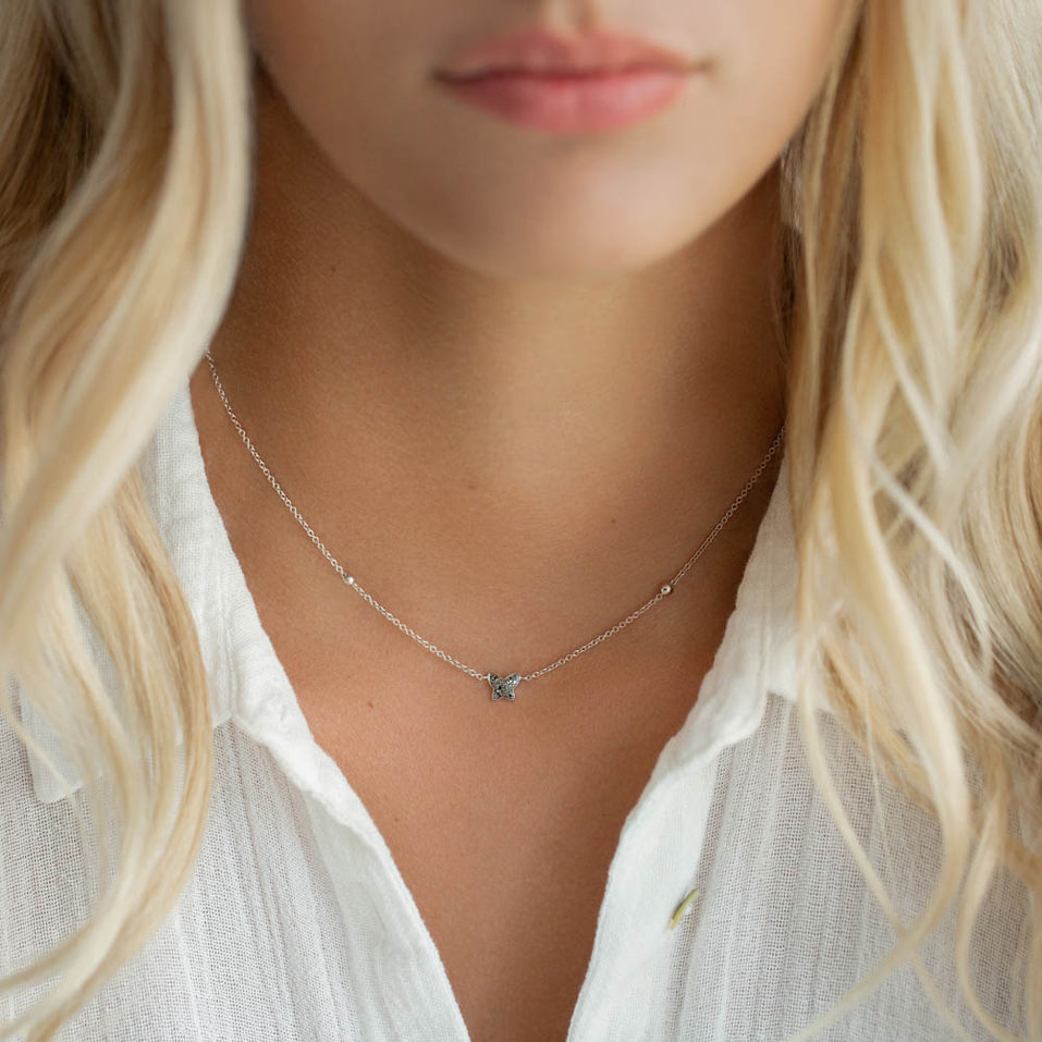 Diamond necklace Magic Butterfly