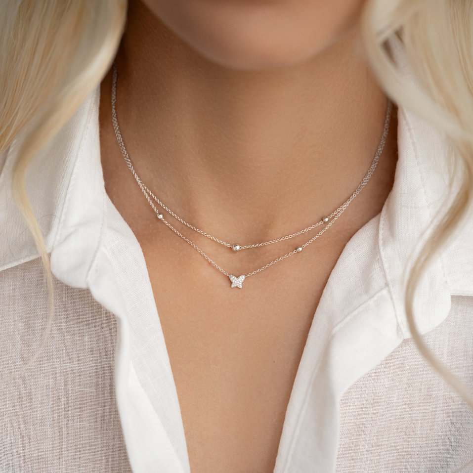 Diamond necklace Magic Butterfly