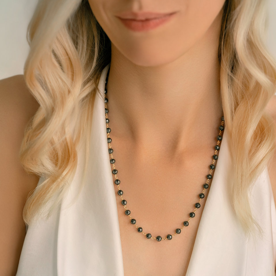 Necklace with black diamonds Dark Melody