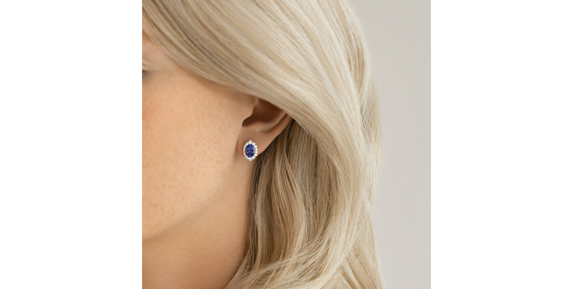 Diamond earrings with Tanzanite Tanzania Treasure