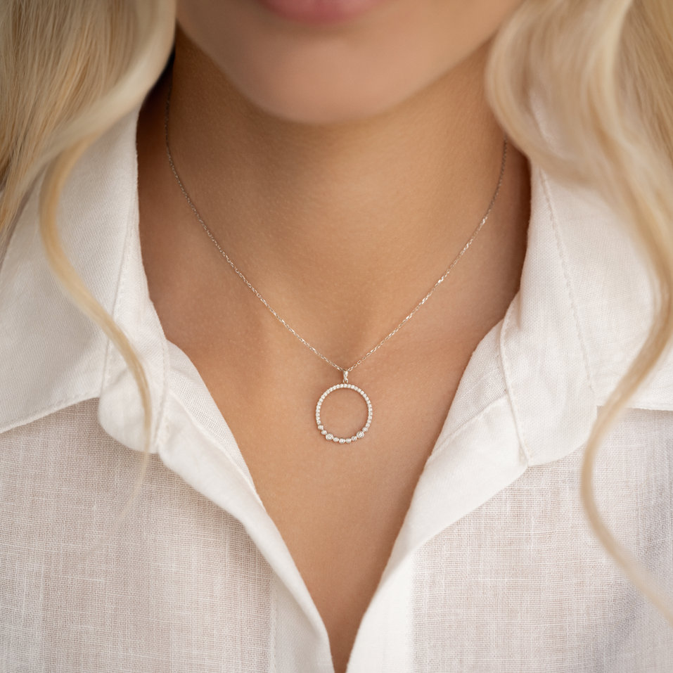 Diamond pendant Virgin Poem