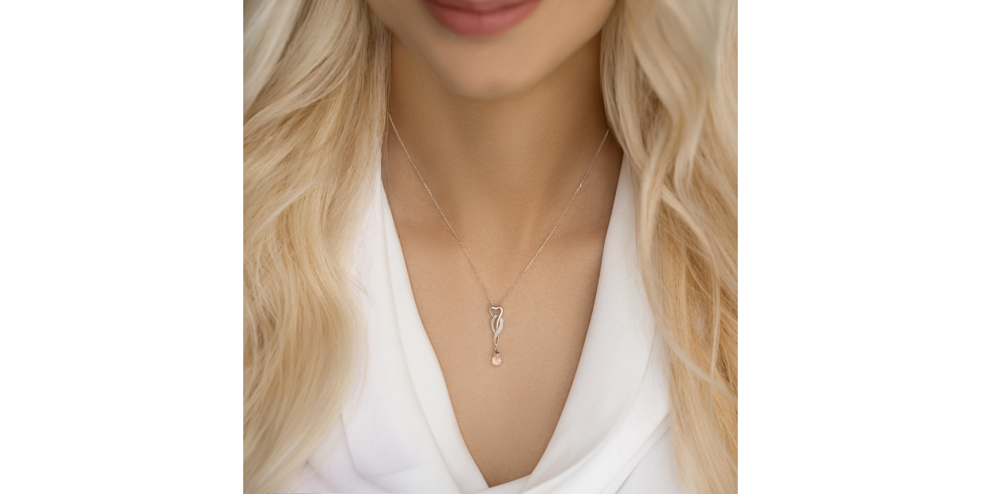 Diamond pendant with Sapphire Love Fairy