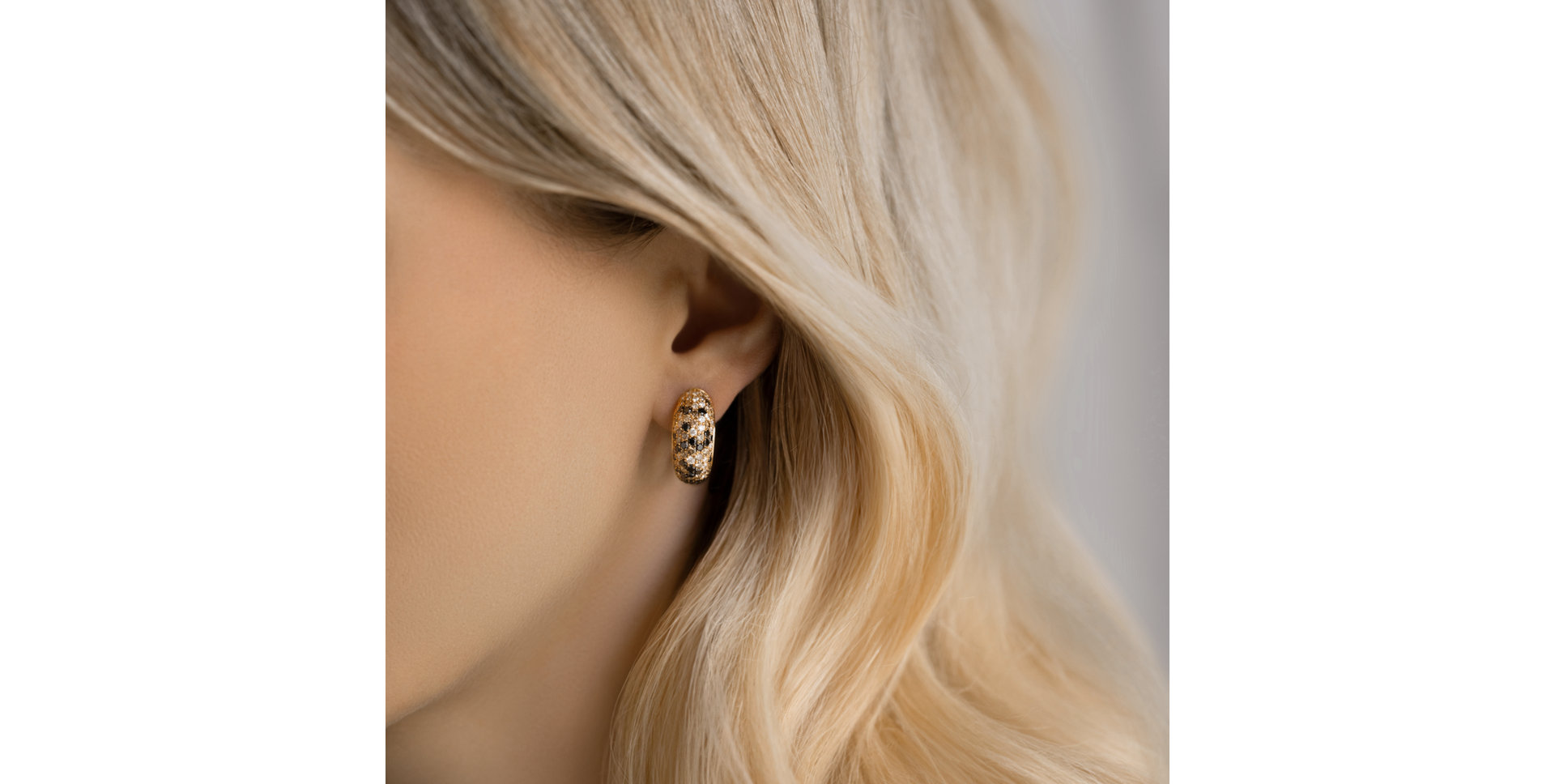 Earrings with coloured diamonds Inferno Angel
