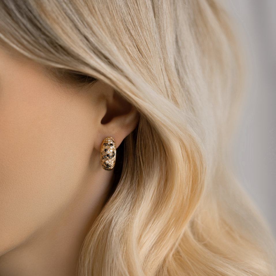 Earrings with coloured diamonds Inferno Angel