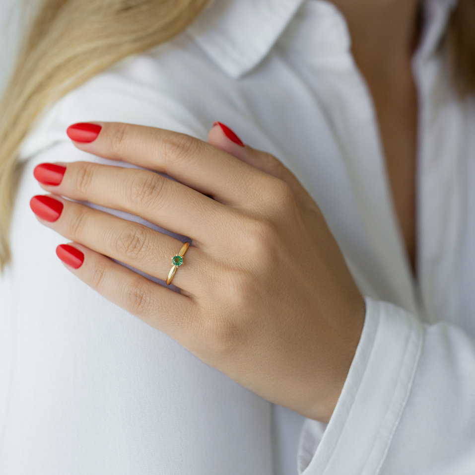 Ring with Emerald Eternal Joy