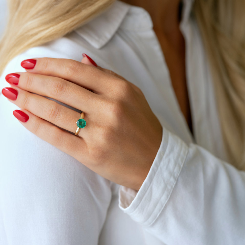 Ring with Emerald Eternal Joy