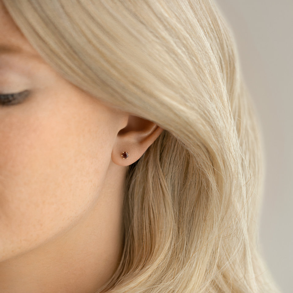 Earrings with Ruby Vesper Romance