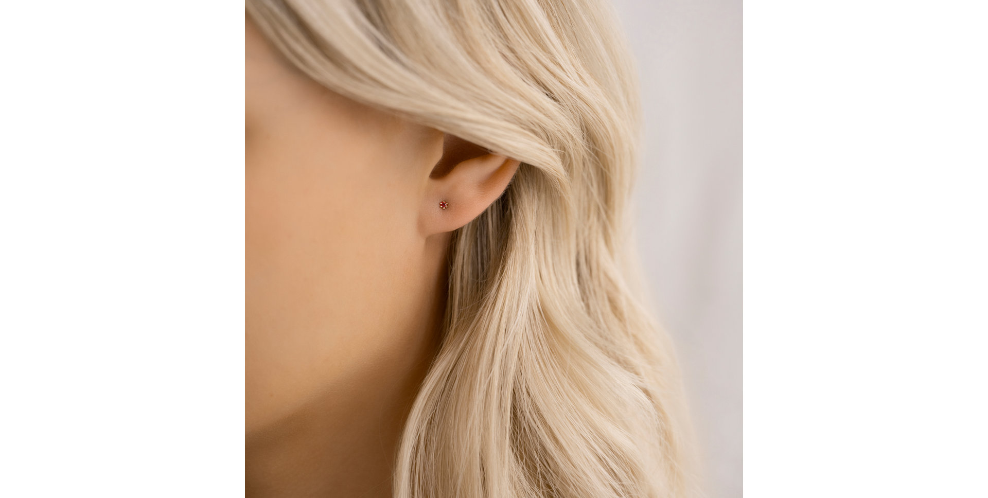 Earrings with Ruby Vesper Romance