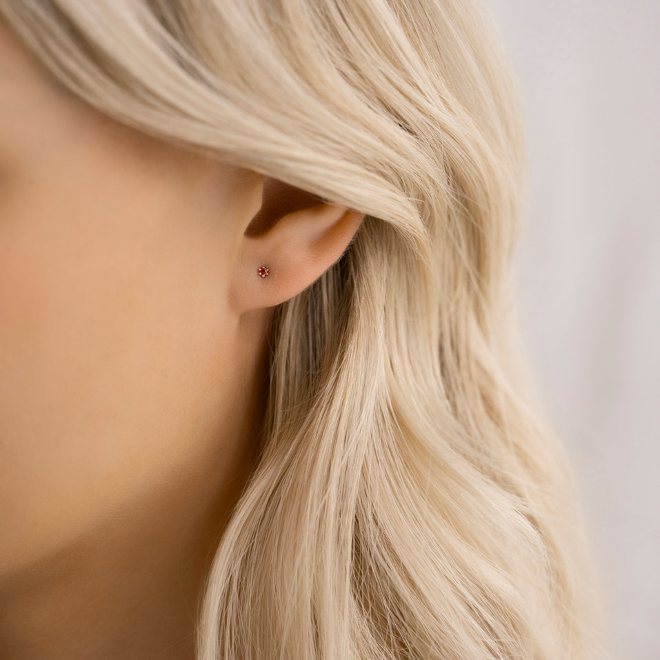 Earrings with Ruby Vesper Romance