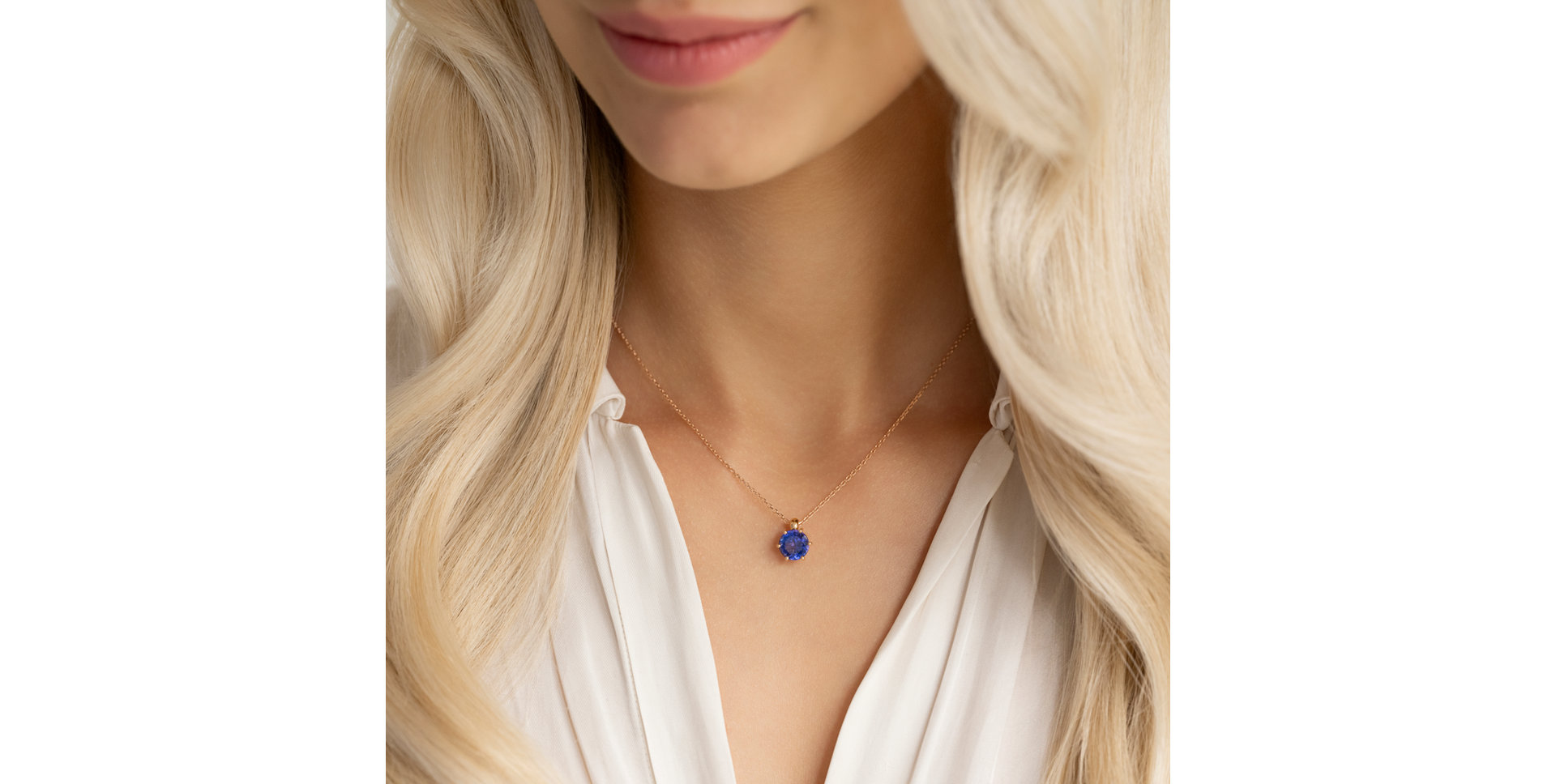 Necklace with Tanzanite Eternal Drop