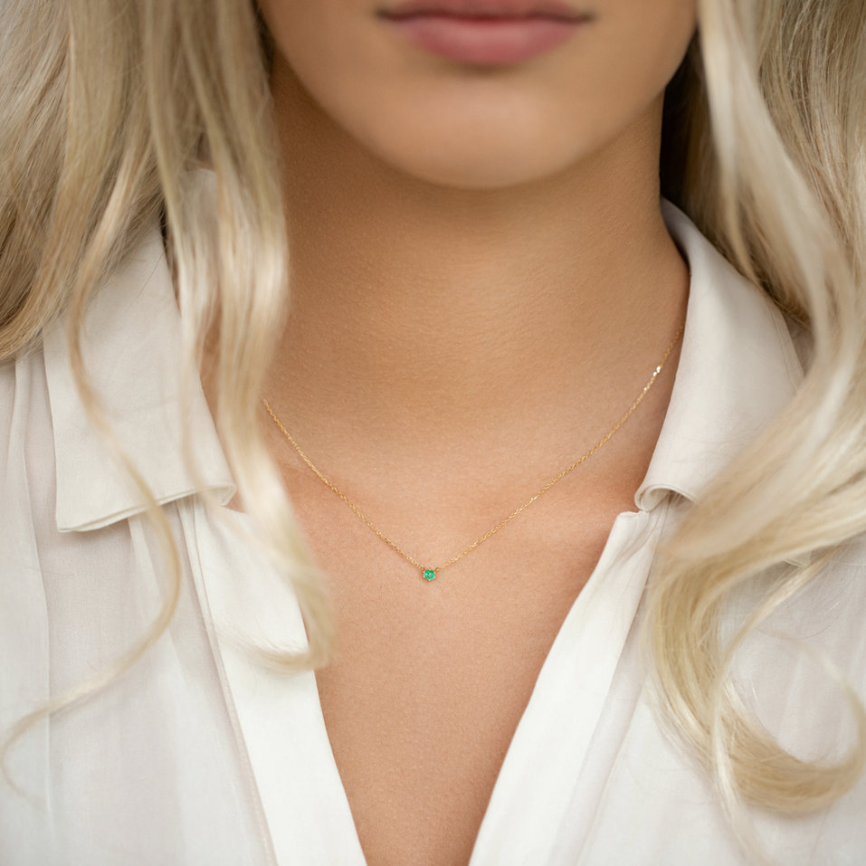 Necklace with Ruby Essential Drop