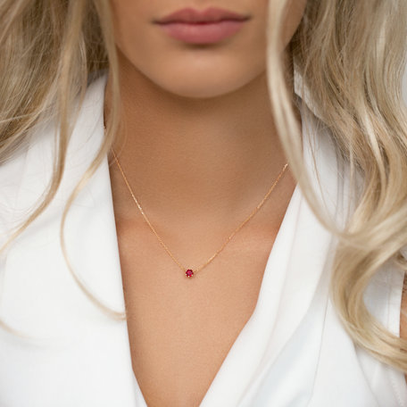 Necklace with Emerald Essential Drop
